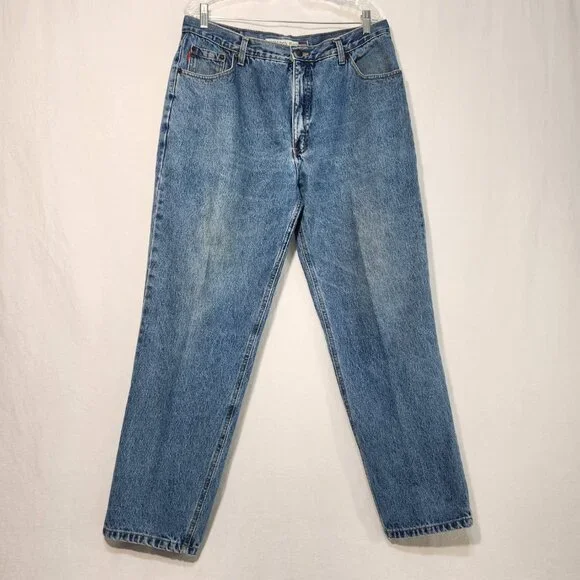 BUGLE BOY 750 Vintage Unisex Baggy Tapered Easy Fit Size 38W 32 IN Exc. Condit. - Picture 1 of 16
